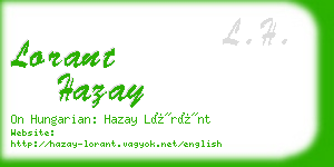 lorant hazay business card